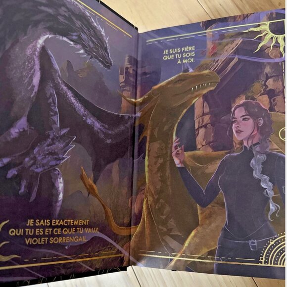 Fourth Wing French Edition Rebecca Yarros Hardcover Special Sprayed Hardcover - Picture 2 of 5